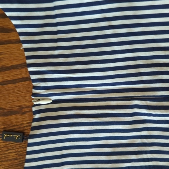 Chic Wish navy stripe bow bell sleeves Coastal preppy cotton top NWT sz XS/S - Picture 5 of 8